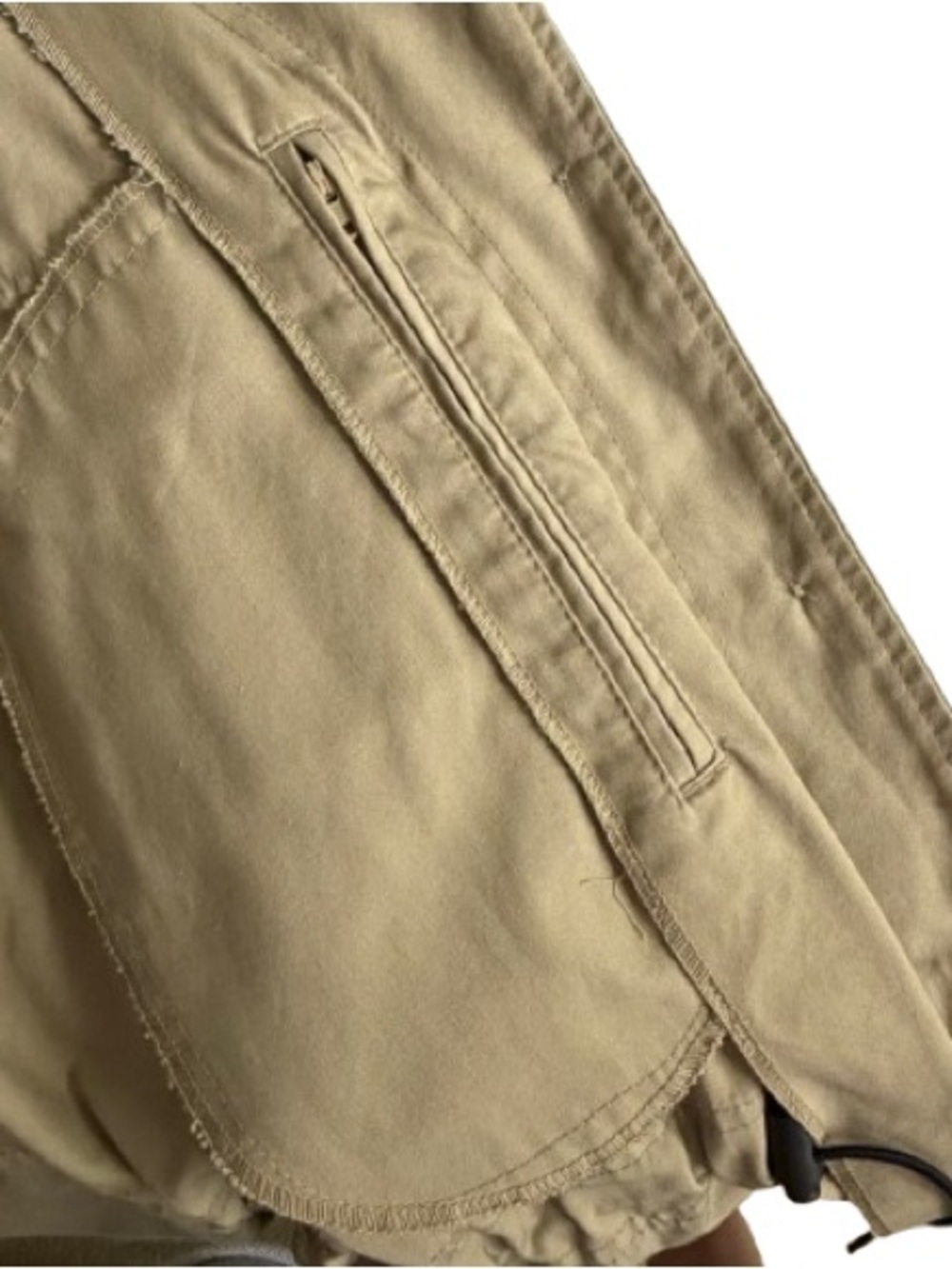 TravelSmith Women’s Khaki Cotton Safari Jacket Size L Bush Poplin Utility Cargo - Picture 7 of 8